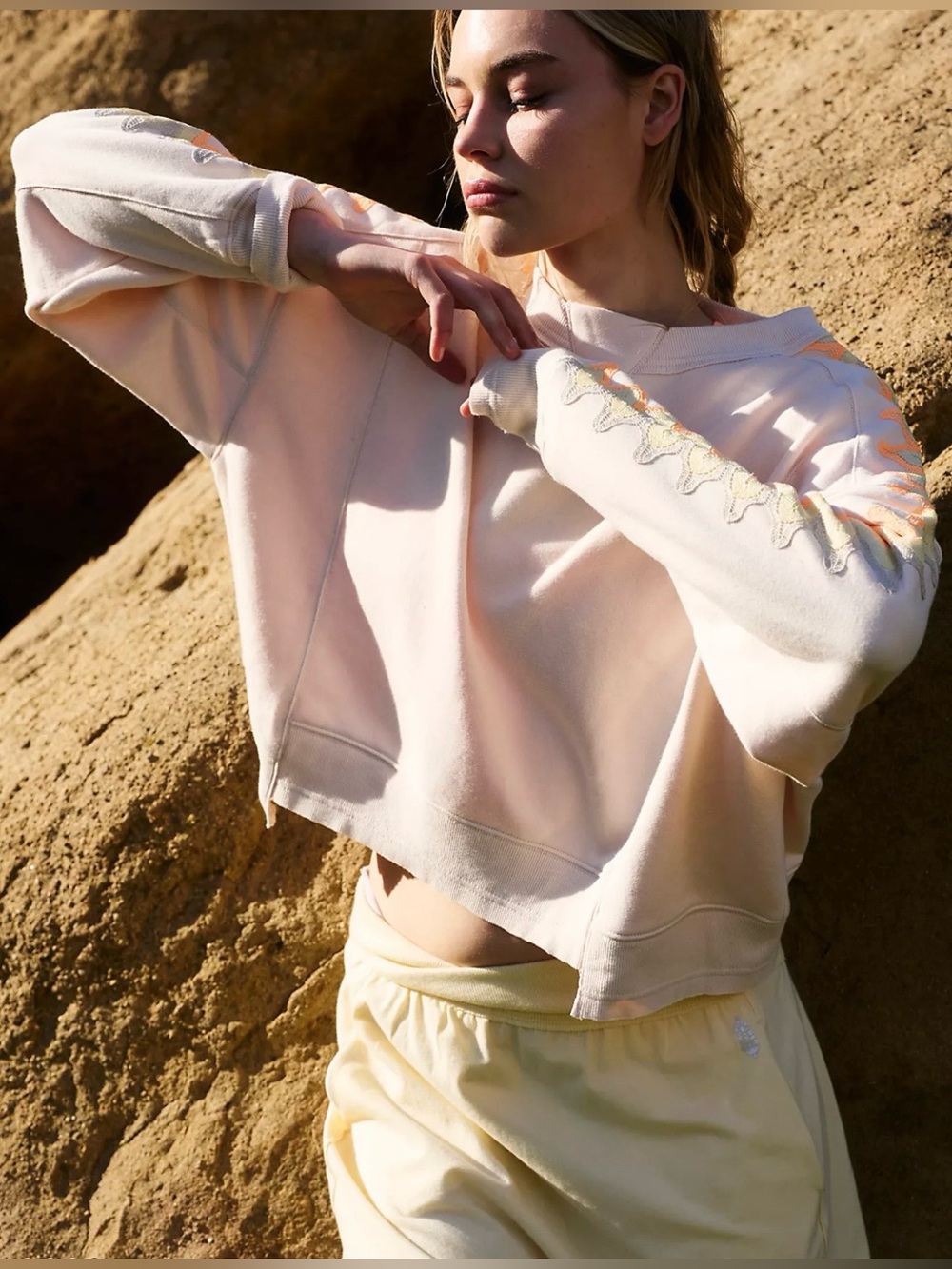 NWOT FREE PEOPLE Feeling Wavy Intercept Pullover